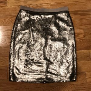 Taupe Sequin Skirt with flip sequins size 8